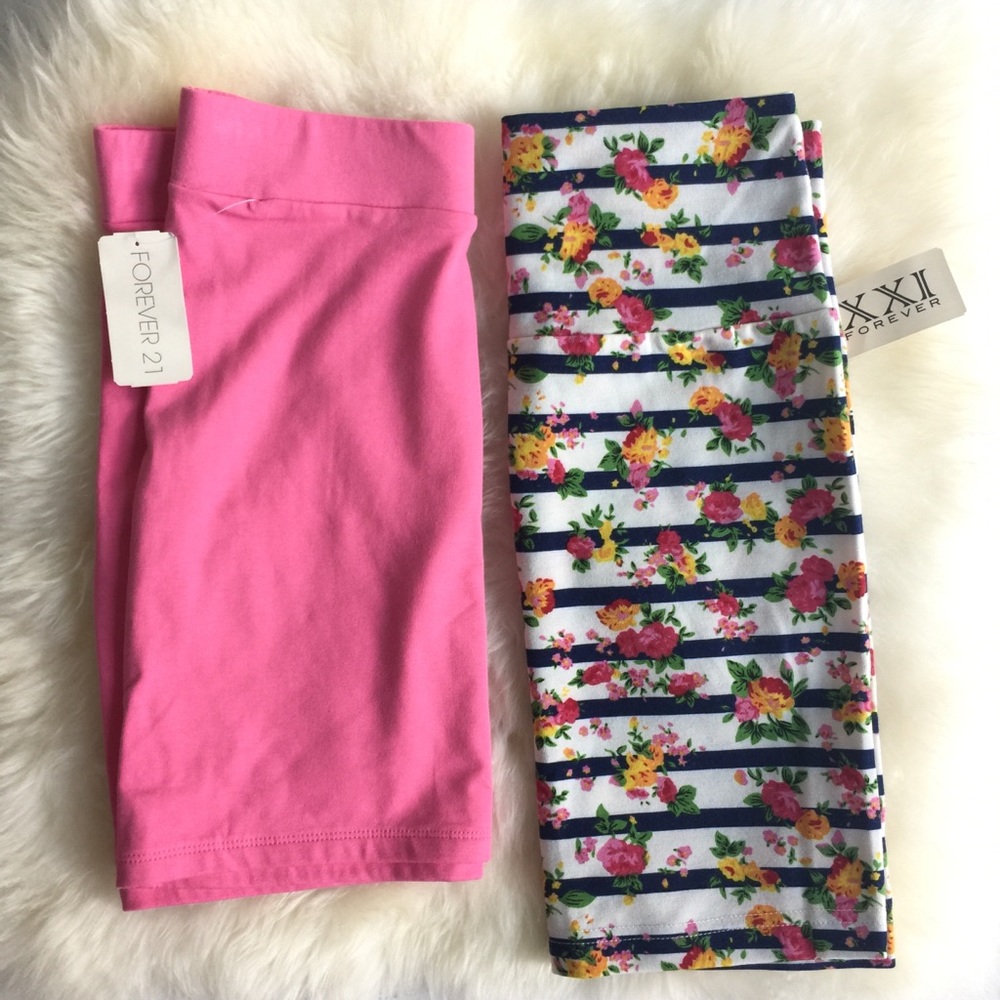 🆕 Forever 21 set of 2 pencil skirt pink flower  M